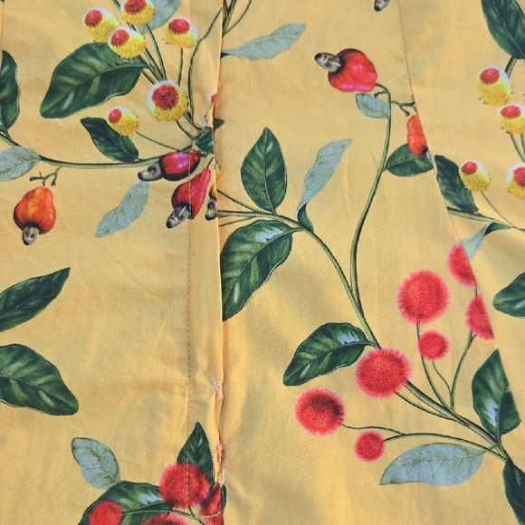 Agua Bendita Yellow Floral Off-Shoulder Mini Dress - Picture 11 of 16